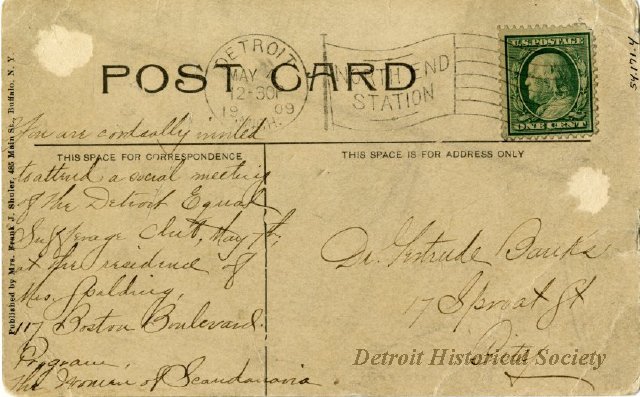 Banks postcard - address side 1954171001-2